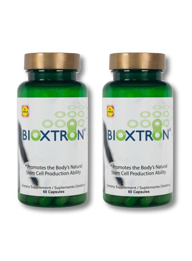 Bioxtron Natural AFA Stem Cell Supplement-60 Capsules (Pack of 2) - Regenerate Tissue and Cells - Joint Pain - Muscle Pain - Fatigue - Image 1