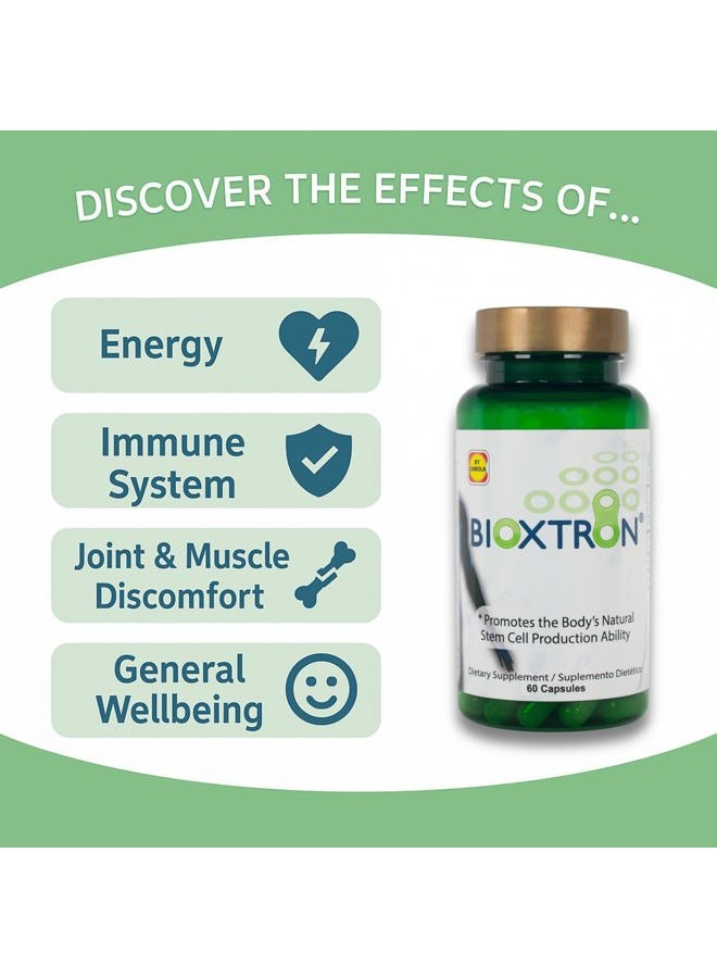 Bioxtron Natural AFA Stem Cell Supplement-60 Capsules (Pack of 2) - Regenerate Tissue and Cells - Joint Pain - Muscle Pain - Fatigue - Image 4