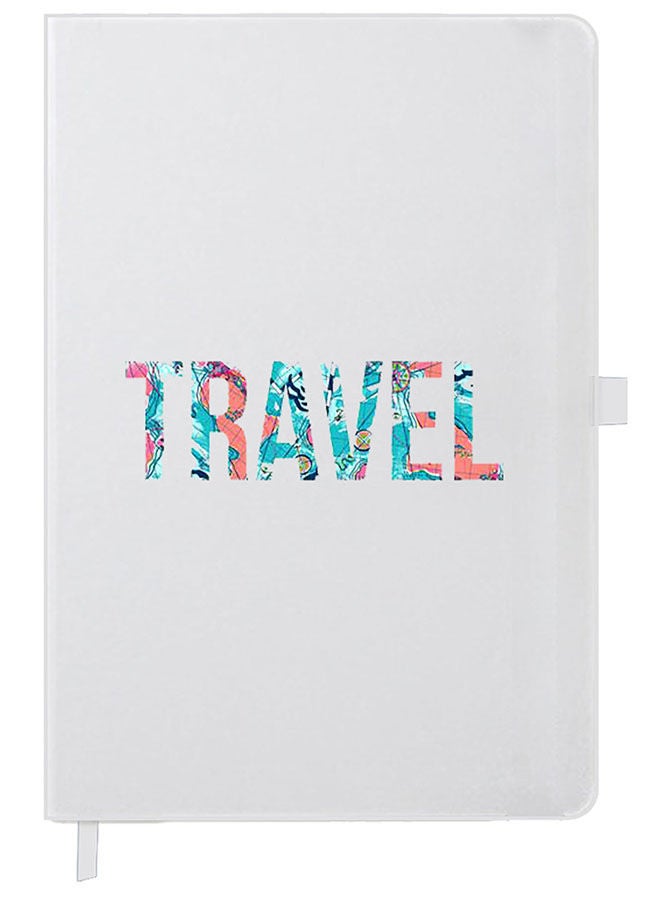 Theodor دفتر سفر مصمم بحجم A5 غلاف سميك أبيض - Image 1