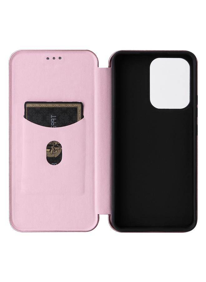 اس-توب جراب هاتف OPPO Reno13 F 5G مصنوع من ألياف الكربون والجلد القابل للطي - Image 5