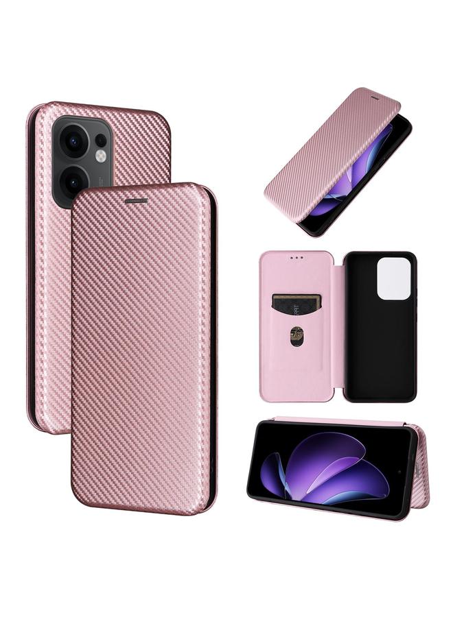 اس-توب جراب هاتف OPPO Reno13 F 5G مصنوع من ألياف الكربون والجلد القابل للطي - Image 1