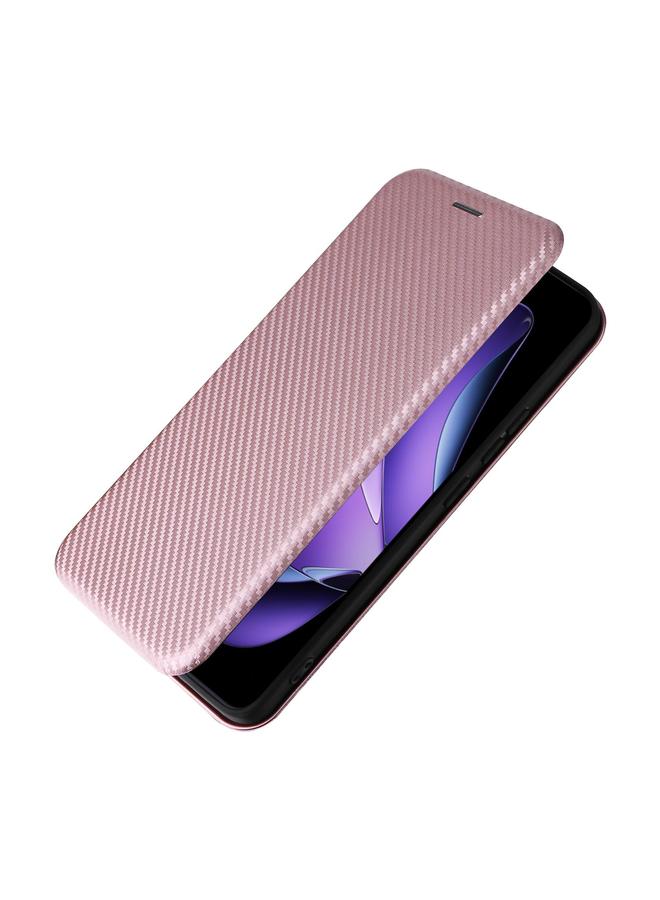 اس-توب جراب هاتف OPPO Reno13 F 5G مصنوع من ألياف الكربون والجلد القابل للطي - Image 4