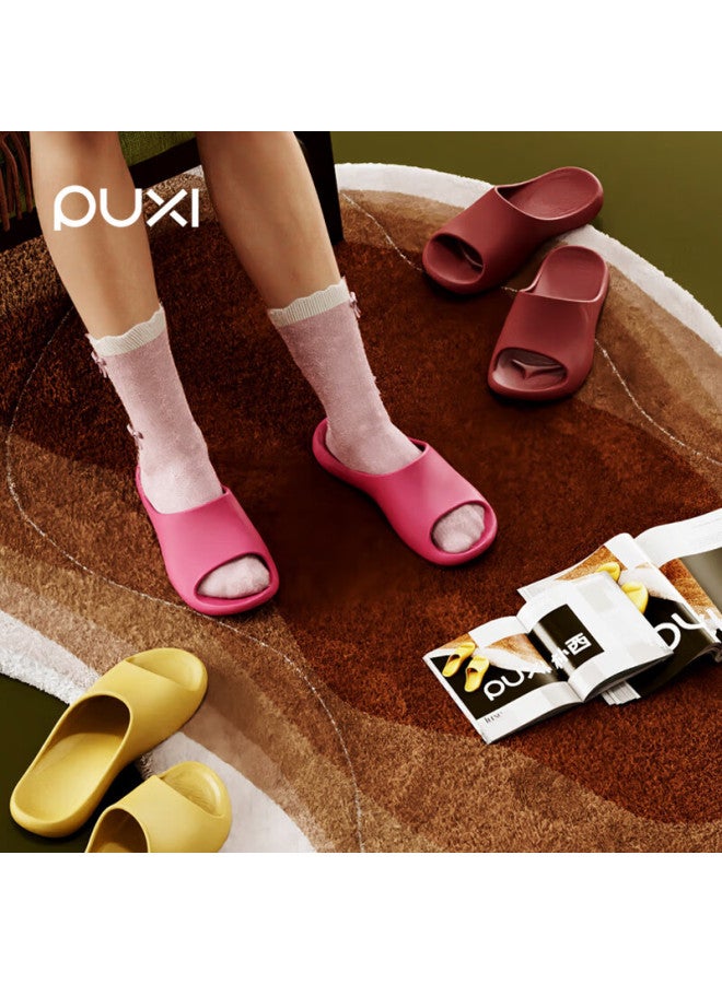 Park Xi Puxi Quiet Step صيفي نسائي خف منزلي داخلي Eva نعل ناعم حمام دش لؤلؤ أسود 44-45 - Image 2