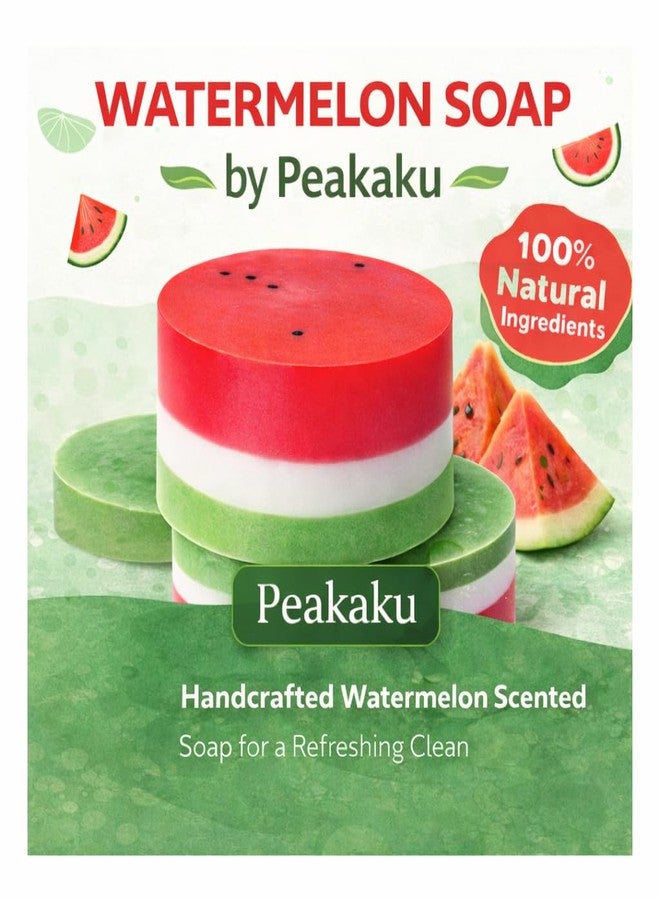 Watermelon Glycerin Soap for Kids - 130g Each | Gentle Moisturizing Cleanser | SLS/SLES & Paraben Free | Vegan & Cruelty-Free | Ideal for Sensitive Skin (Pack of 1) - Image 2