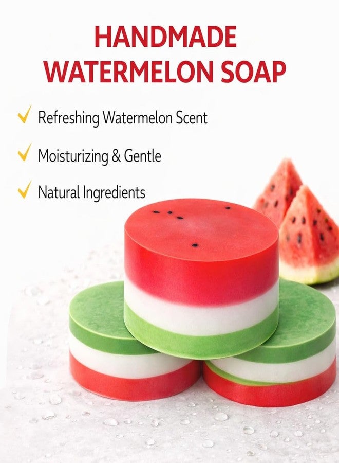 Watermelon Glycerin Soap for Kids - 130g Each | Gentle Moisturizing Cleanser | SLS/SLES & Paraben Free | Vegan & Cruelty-Free | Ideal for Sensitive Skin (Pack of 1) - Image 3
