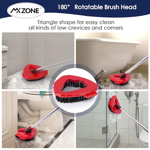 MXZONE Scrubber Mop Head Replacement Compatible with O Cedar EasyWring 1 Tank System, Spin Mop Scrub Brush Head, Hard Bristle Cleaning Brush Attachment for Kitchen Tile Floor, Not Fit RinseClean - Image 5
