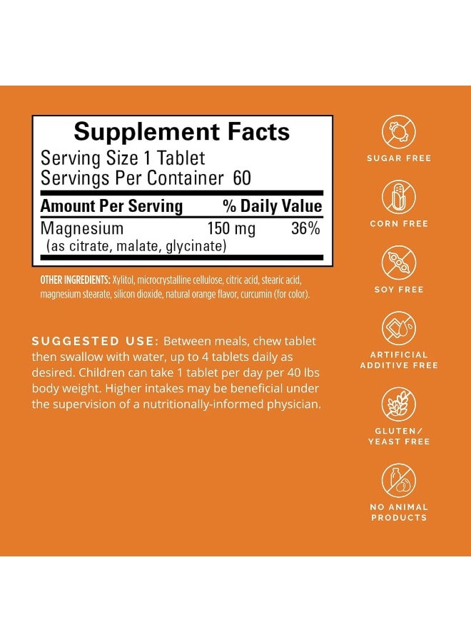 BRAINMD Dr. Amen Magnesium Chewables, Citrus - 60 Chewable Tablets - Image 2