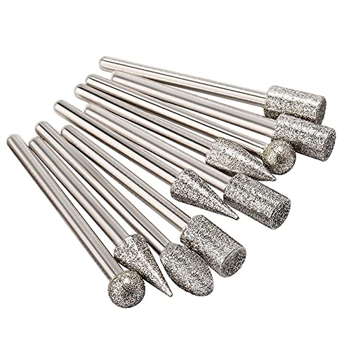 shengbenhao Diamond Grinding Burr Drill Bit Set Compatible with Dremel Rotary Tool 20Pcs Diamond Drill Bits with 1/8" Shank Rotary Tool Accessories for Carving Engraving Grinding Polishing Stone Glass Ceramic - Image 4