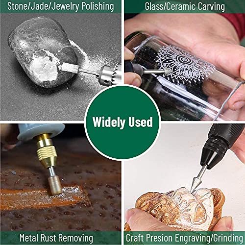 shengbenhao Diamond Grinding Burr Drill Bit Set Compatible with Dremel Rotary Tool 20Pcs Diamond Drill Bits with 1/8" Shank Rotary Tool Accessories for Carving Engraving Grinding Polishing Stone Glass Ceramic - Image 3