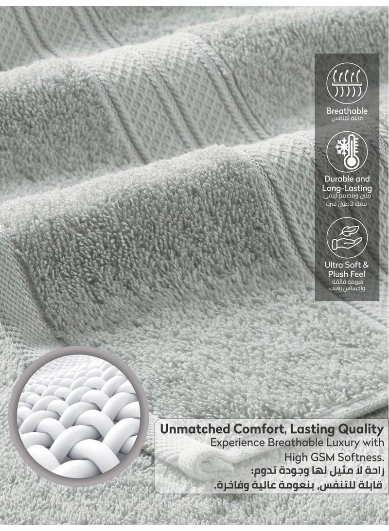 Donetella 2-Pcs Bath Sheet (85x172cm) - Premium 100 % Combed Cotton 600 GSM Large Towel, Highly Absorbent, Quick Dry,Best Towel for Bathroom, Spa And Hotel. - Image 5