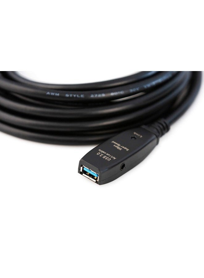 MutecPower كابل تمديد USB نشط بطول 100 قدم 3.0 ذكر إلى أنثى مع 3 شرائح تمديد معزز إشارة - كابل مكرر 30 متر / 100 قدم (مزود الطاقة AC متضمن) - Image 5