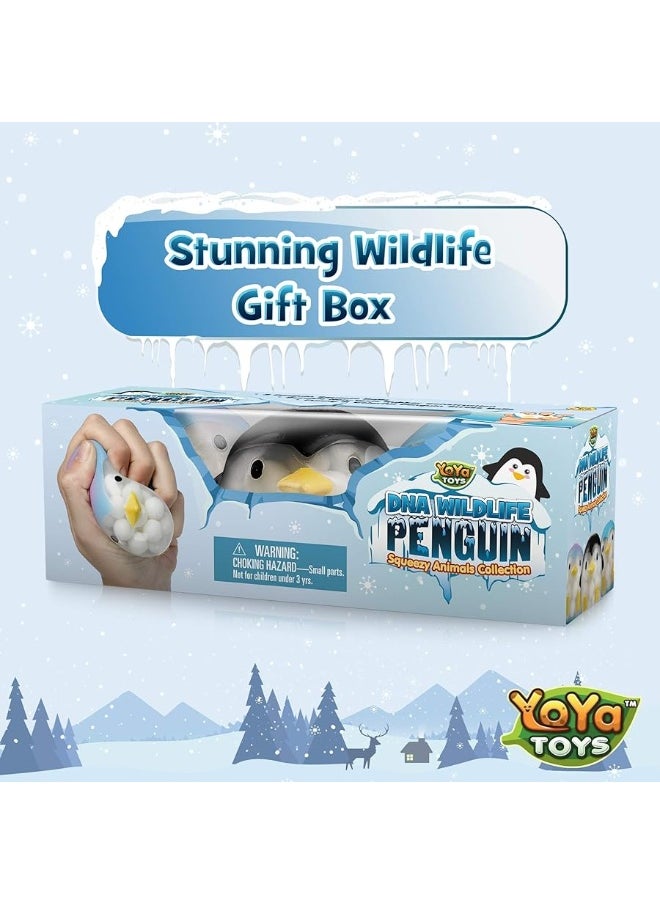 YoYa Toys DNA Balls Penguin Stress Balls by YoYa Toys (3-Pack) - Stimulating, Calming Squishy Sensory and Fidget Toys for Kids and Adults - Ideal for Autism, ADHD, Fidgeting, and Breaking Bad Habits  - Image 3