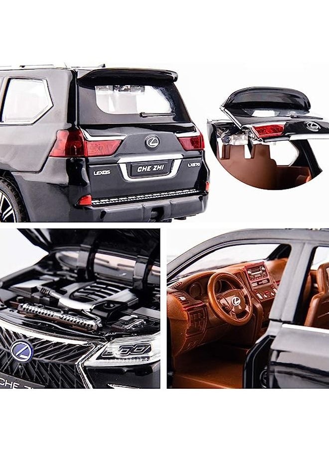 Generic - Lexus LX570 Off-Road In Luxury SUV Model Car Black 21x9.5x8.5cm - Image 1
