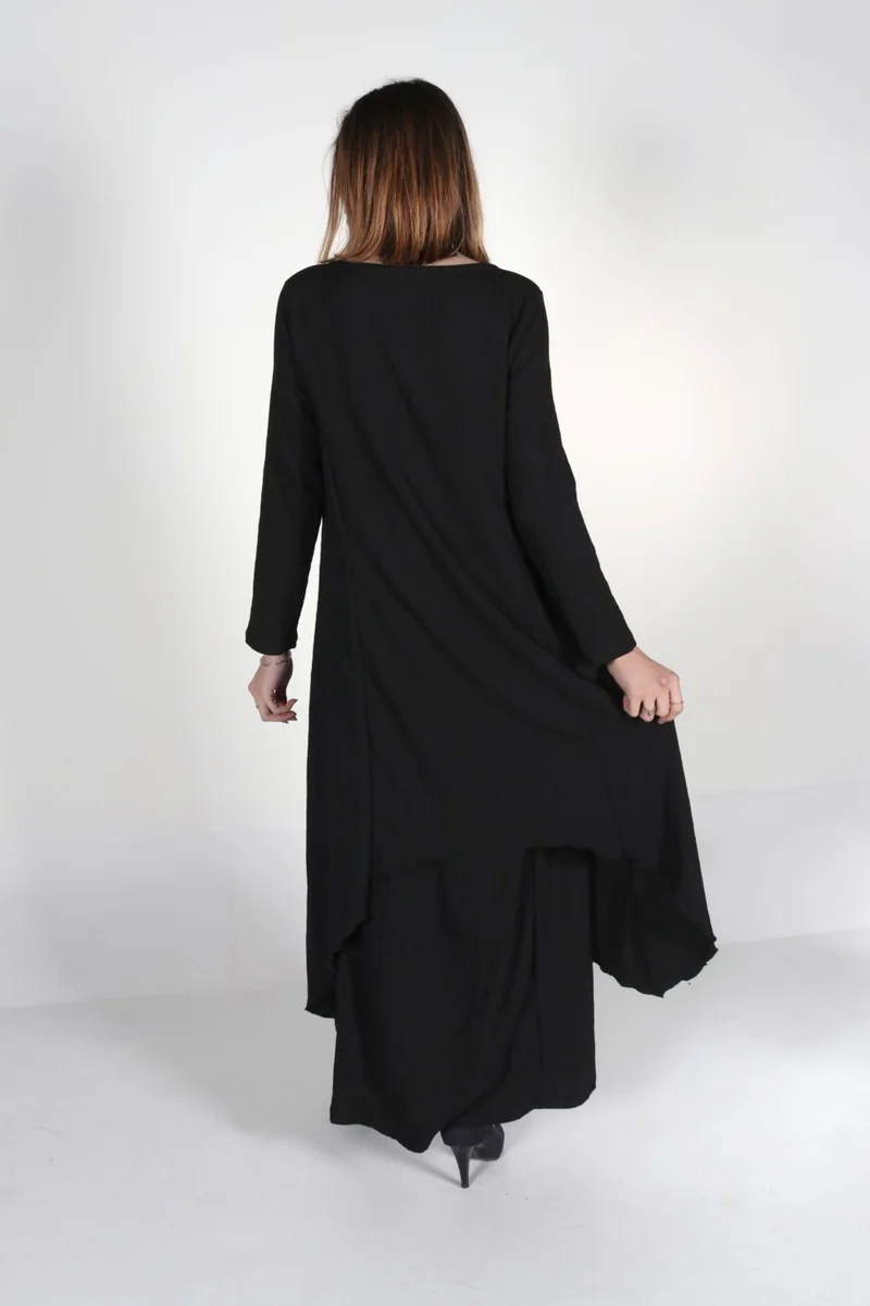 باربورا Layered Black Maxi Dress