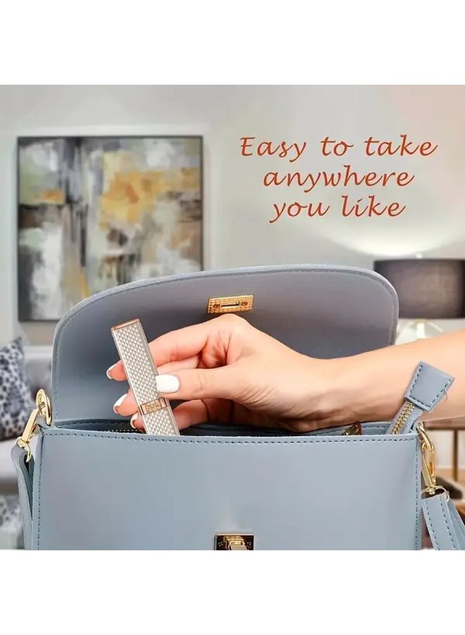ماكينة إزالة شعر الوجه للنساء بلون الشامبانيا، قابلة للشحن عبر USB، ماكينة حلاقة كهربائية ومشذب حواجب - Image 5