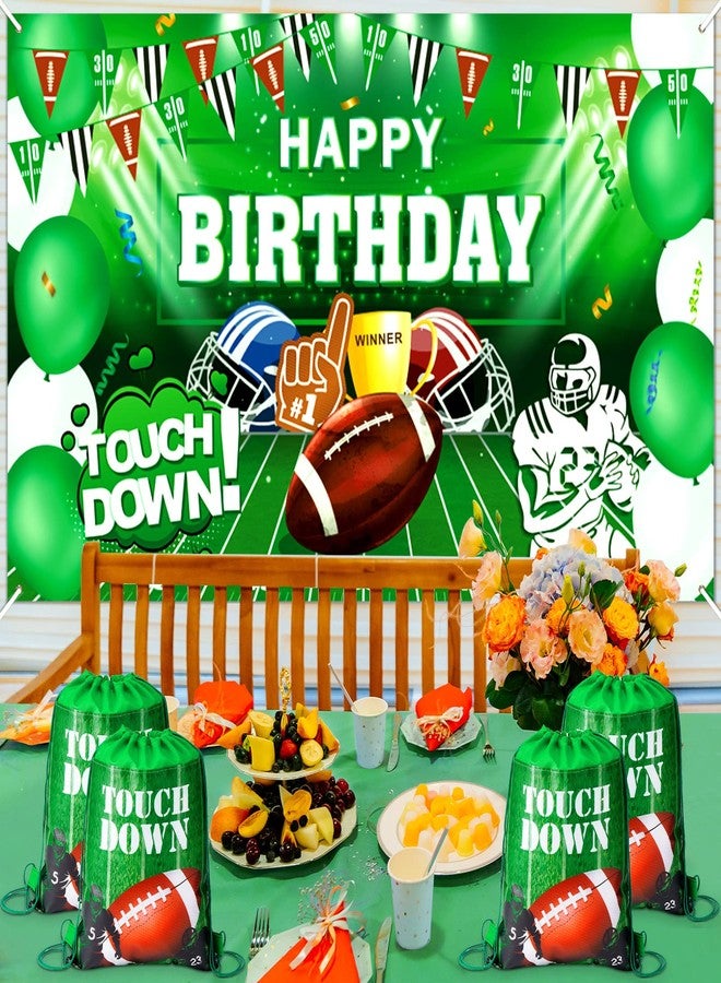 Chumia 24 Pcs Football Party Favors Drawstring Bags Football Backpack Gift Goodie for Sports Party Supplies(Bright Style) - Image 5