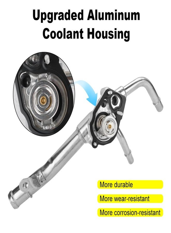 WMPHE Aluminium Engine Coolant Thermostat Housing Compatible with 2008-2017 Buick Enclave 2009-2017 Chevy Traverse 2007-2016 GMC Acadia 2007-2010 Saturn Outlook, Replacement for 902-692 12599235 - Image 5