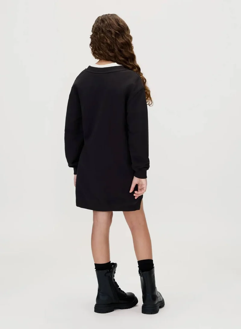 Calvin Klein Jeans Ck Black Sweatshirt Dress for Women | Best Price UAE