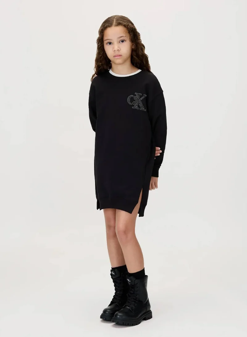 Calvin Klein Jeans Ck Black Sweatshirt Dress for Women | Best Price UAE