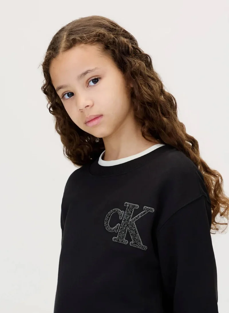 Calvin Klein Jeans Ck Black Sweatshirt Dress for Women | Best Price UAE