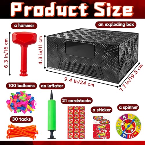 Zddaoole Balloon Pop GameBlast Box Board Games Explosion Balloon Popping Desk Game for Family Parties - Image 5