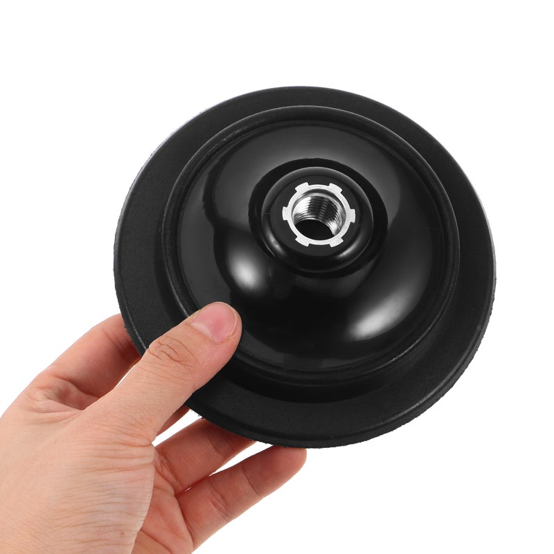 Drill Buffer Polisher Attachment: 5 Inch Rotary Polisher Pad - Thread Machine Polishing Pad For Car Detailing Auto Body Polishing Finishing Plate - Image 4