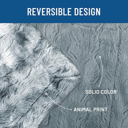 Everlasting Comfort Soft & Comfortable Arctic Blue Faux Fur Throw Blanket for Couch - (50"x65") Minky & Fluffy Fall Blankets & Throws, Plush Fuzzy Cover for Bed, Sofa & Living Room - Cozy Home Decor - Image 3