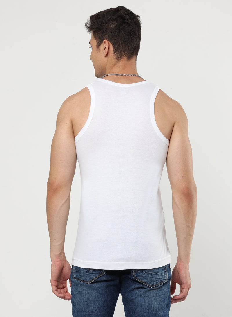 Premium Organic 100% Cotton Super Combed Mens Vest Undershirt Tank Top Seamless Sleeveless Sando White Soft Breathable Light Finest Yarn Pack of 3 image 8