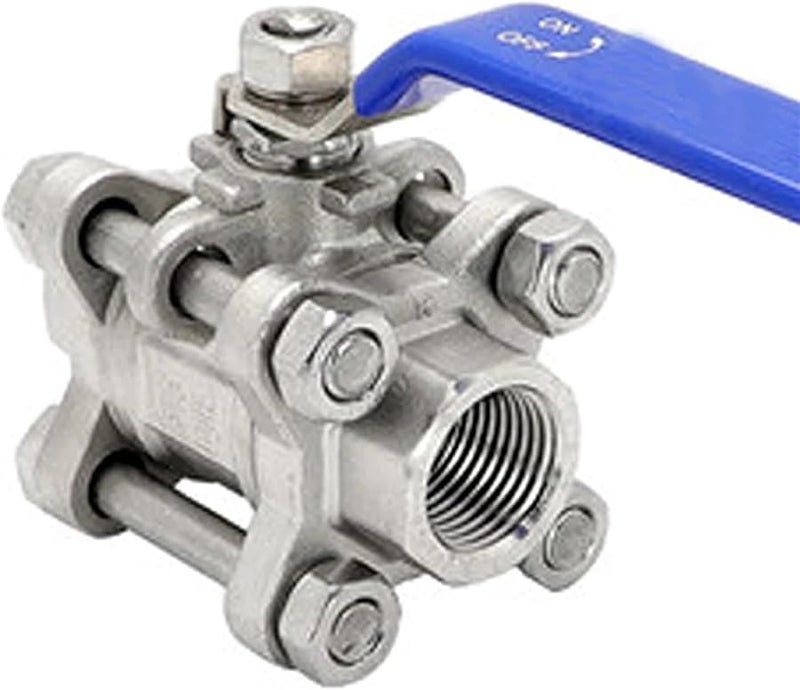 Stainless Steel BSP Thread Ball Valve Three Piece DN15 To DN50 Size 3 4 Inch SS201 - Image 5