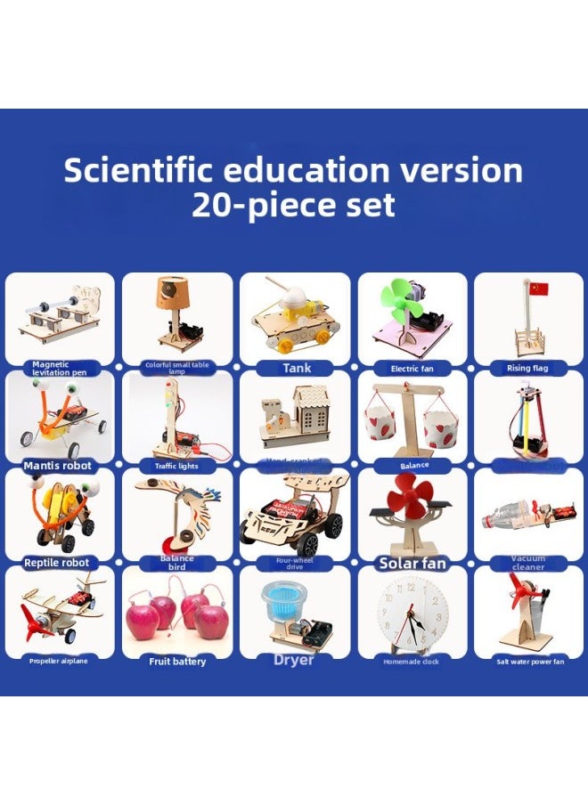 Children's Science Small Experimental Suit Primary School Students' Science And Technology Production And Invention Equipment Kindergarten Handmade Material Package Complete-Specifications:Kindergarten Class [10-piece Set] Comes With 50 Experiments