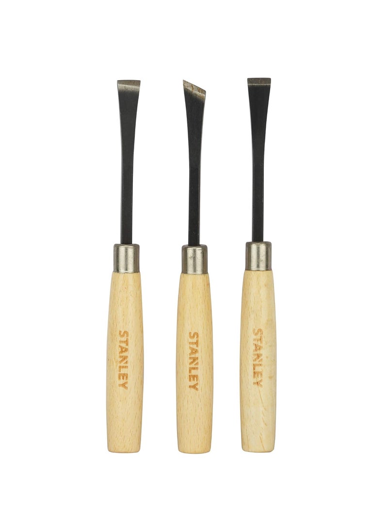 Stanley STANLEY STHT161208 14 6Piece Wood Carving Chisel Set for DIY and Professional use Brown  - Image 3