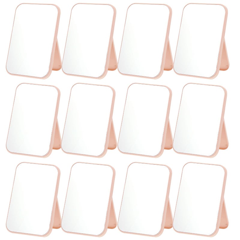 Rainmae 12 Pcs Spa Party Mirrors Spa Party Supplies for Girls, Pink Sleepover Accessory Favors Makeup Mirror for Sleepover Slumber Birthday Favors Gift - Image 1