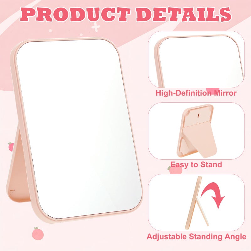 Rainmae 12 Pcs Spa Party Mirrors Spa Party Supplies for Girls, Pink Sleepover Accessory Favors Makeup Mirror for Sleepover Slumber Birthday Favors Gift - Image 3