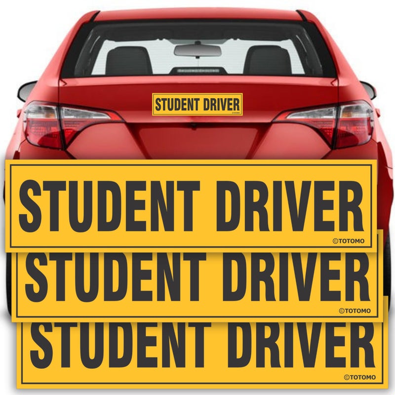 TOTOMO Student Driver Magnet for Car Large 12x3 Magnetic Reflective Vehicle Safety Sign for New Rookie Learner Drivers Removable Bumper Sticker Please Be Patient 3 Pack - Image 3