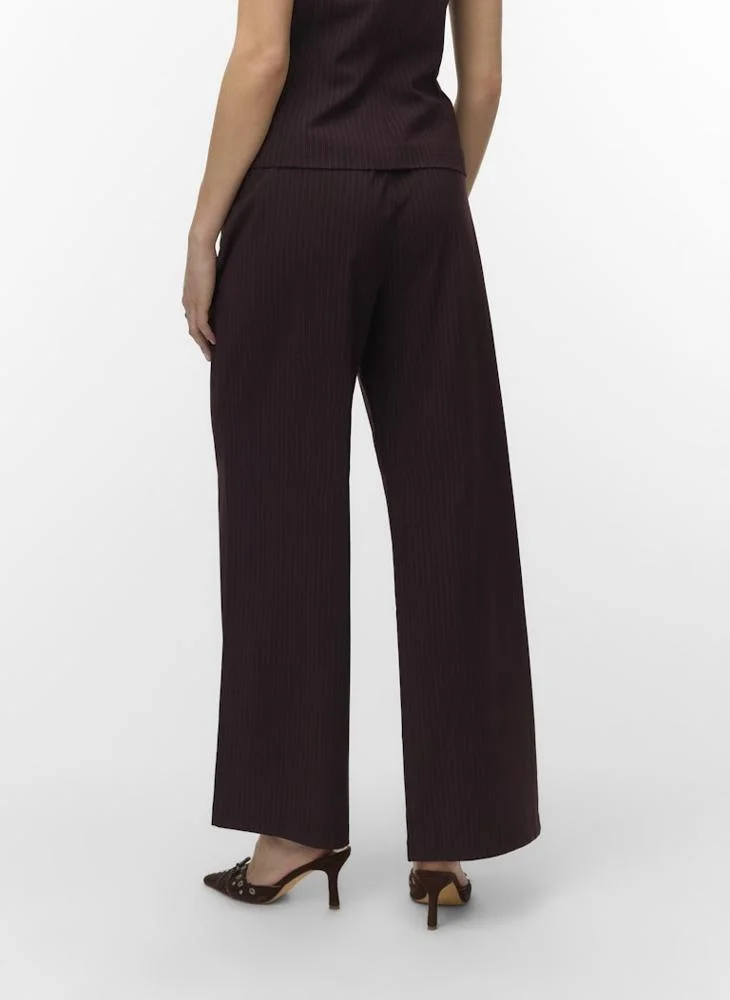Vero Moda Riva Mid Waist Pinstripe Straight Pants