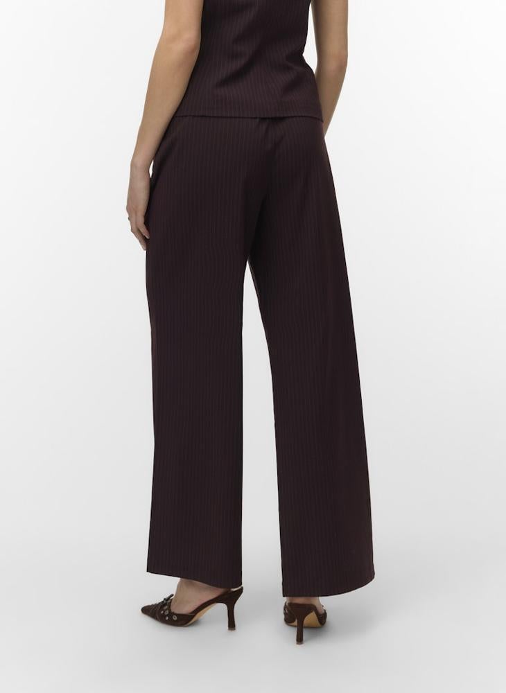 VERO MODA Riva Mid Waist Pinstripe Straight Pants - Image 2