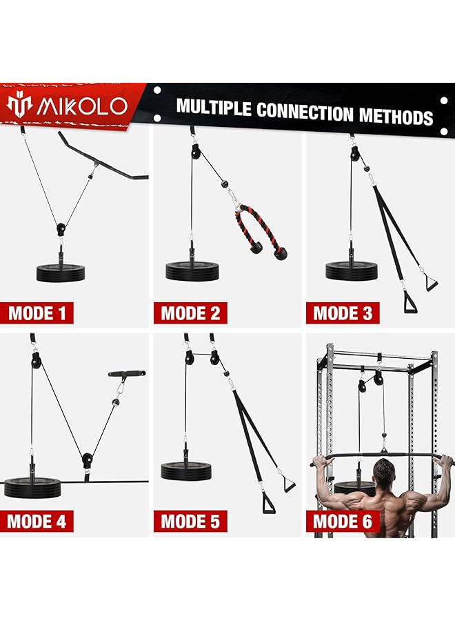 erorex Fitness Lat And Lift Pulley System, Dual Cable Machine(70'' And 90'') With Upgraded Loading Pin For Triceps Pull Down, Biceps Curl, Back, Forearm, Shoulder-Home Gym Equipment(Patent) - Image 3