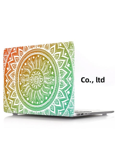 For Apple Protective Case Macbook Air13 Inch Mac Pro13 Notebook Creative Brain Painting-Color:KZ-369 Mandala-Red And Green-Applicable Model:15 Retina