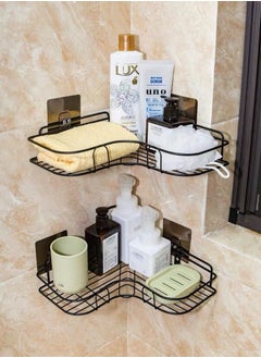 Generic Bathroom and Kitchen Corner Organizer and Holder | Rust-Proof Coated Metal with Double-Sided Adhesive-S  - Image 3