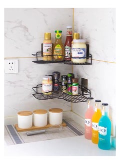 Generic Bathroom and Kitchen Corner Organizer and Holder | Rust-Proof Coated Metal with Double-Sided Adhesive-S  - Image 4
