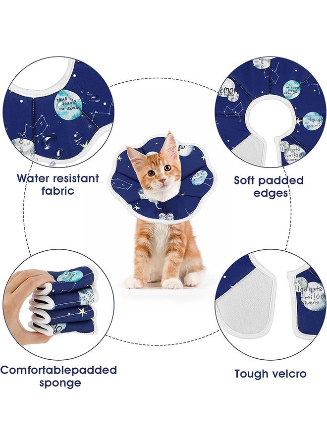 طوق مخروطي ناعم للقطط قابل للتعديل للتعافي بعد الجراحة لمنع لعق الجروح، طوق مخروطي واقي لرقبة القطة مريح للحيوانات الأليفة على شكل إليزابيثان للقطط والقطط الصغيرة والجراء، مقاس صغير - Image 4