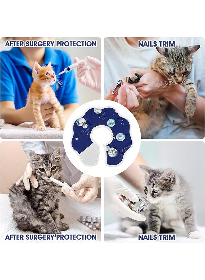 طوق مخروطي ناعم للقطط قابل للتعديل للتعافي بعد الجراحة لمنع لعق الجروح، طوق مخروطي واقي لرقبة القطة مريح للحيوانات الأليفة على شكل إليزابيثان للقطط والقطط الصغيرة والجراء، مقاس صغير - Image 5