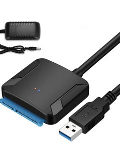USB 3.0 to SATA Adapter Cable USB to SATA Adapter with UASP SATA to USB Converter for 2.5 3.5 Hard Drive Disk HDD and Solid-State Drive SSD
