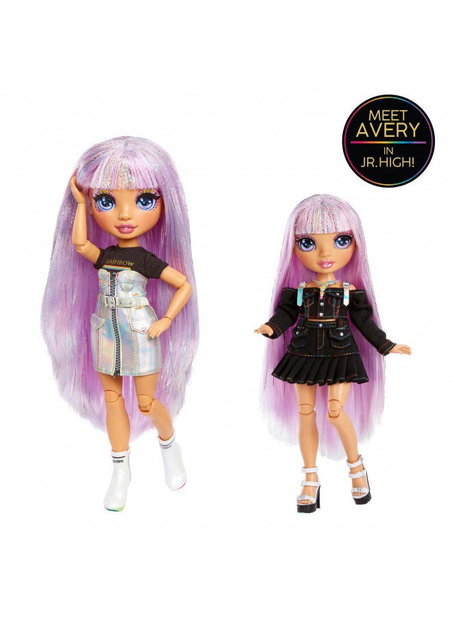 Rainbow High Avery Styles 9" Posable Fashion Doll with Accessories and Backpack - Ages 4-12
