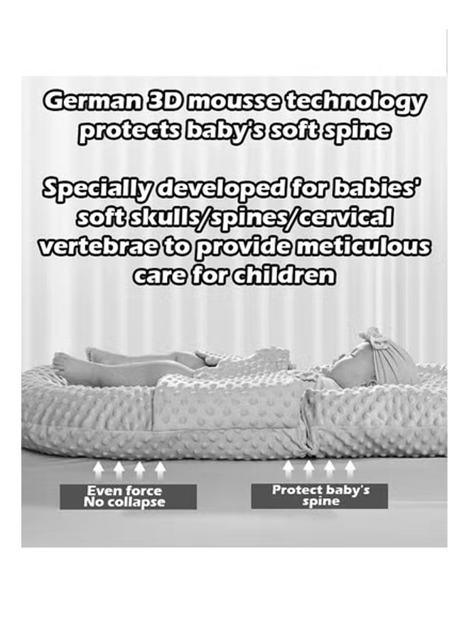 كلناميان سرير نوم ملائم بشكل مريح لسرير الأطفال مع وسادة مضادة للقيء، وكرسي محمول للرضع وبساط نوم مهدئ - Image 3