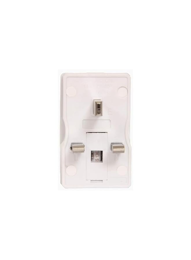 إيروريكس محول سفر قطعتان - مقبس عالمي ثلاثي الاتجاهات مزود بإضاءة وفيوزة 13 أمبير، متوافق مع المملكة العربية السعودية/الإمارات العربية المتحدة/المملكة المتحدة/هونج كونج، قابس طاقة تيار متردد للولايات المتحدة/أستراليا/اليابان/الصين، محول قابس ثلاثي الدبابيس - Image 3