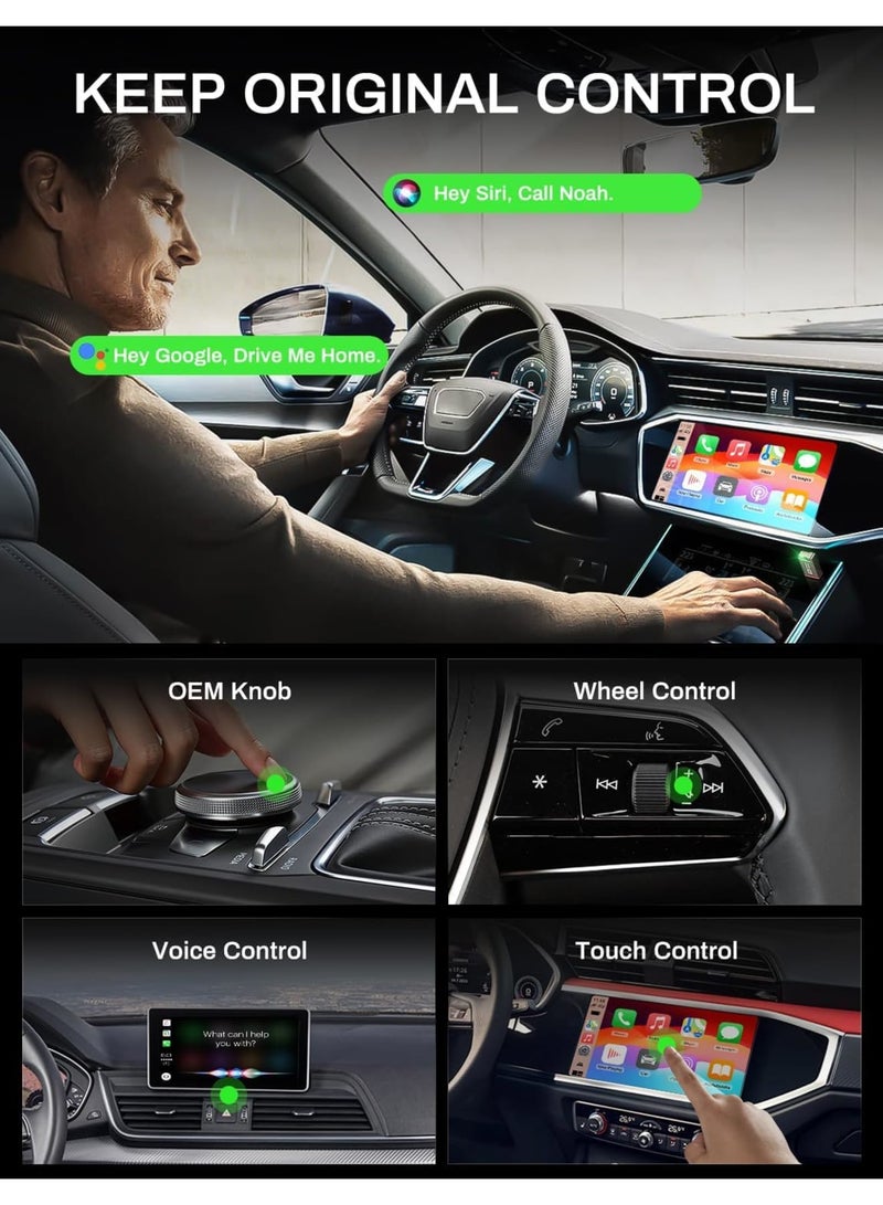 SYOSI 2 in 1 Wireless CarPlay Adapter, Mini USB A and Type C Bluetooth Dongle Converts Wired to Wireless, Supports Apple CarPlay and Android Auto for iPhone and Android Devices, Stable Connection for Cars - Image 4