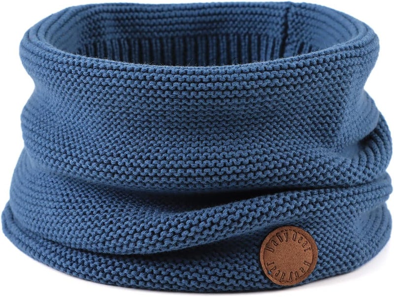 Peecabe Baby Boys Knitted Scarves Warm Toddler Girl Infinity Scarf Kids Soft Chunky Neck Warmer for Fall Winter - Image 1