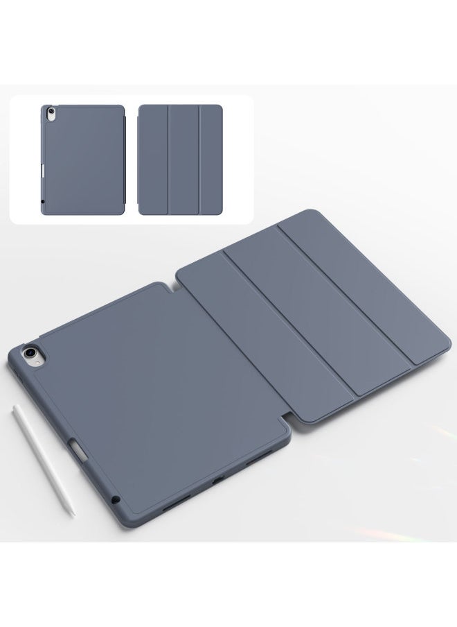 For Ipad10 Protective Cover 2024 13 Flat Air6 Computer Pro11 Shell 10.9mini7 With Pen Slot-Color:Lavender Gray (pen Slot Back Stick)-Applicable Model:Pro7-13 Inch (M4)  (right Pen Slot)  - Image 1