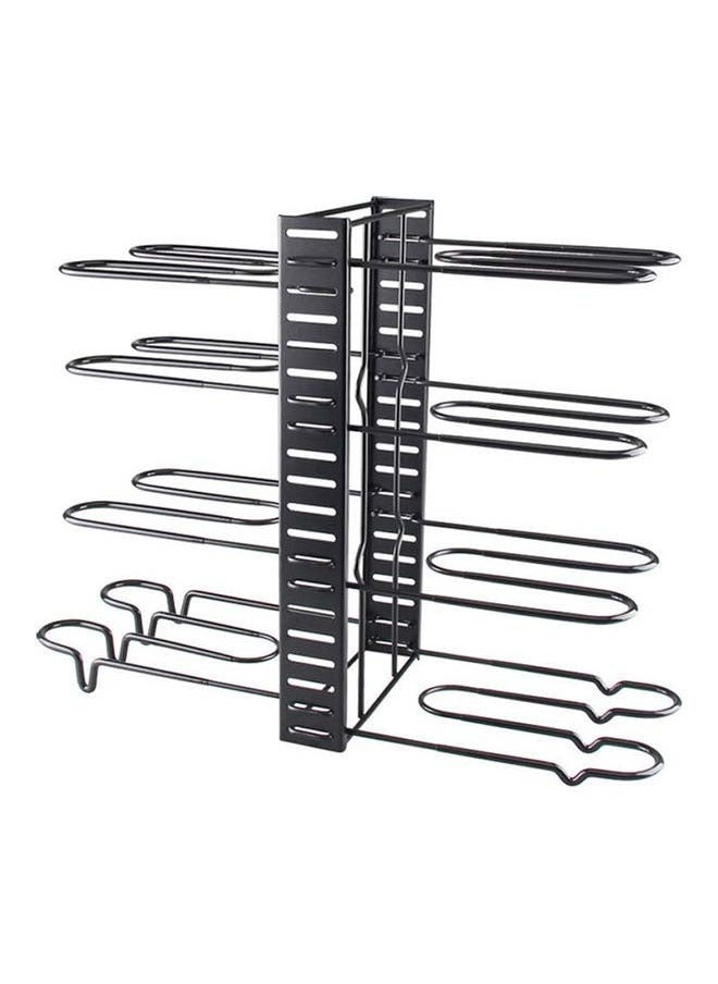 RollsTimi  Pot Rack Organizer 8 Tiers Adjustable Pots and Pans Organizer,Large Capacity Pot Lid Holders Pan Rack For Kitchen Cabinet And Counter Black  - Image 3